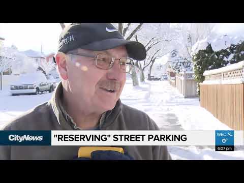 Reserving public parking in the snow