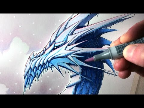 Let's Draw an ICE DRAGON - FANTASY ART FRIDAY