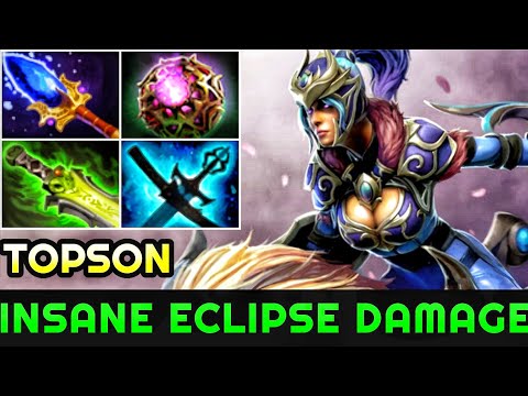 Topson [Luna] Insane Eclipse Damage 100% Magic Build 7.23 Dota 2
