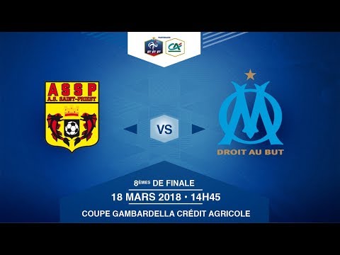 COUPE GAMBARDELLA-CA, 8es de Finale - AS Saint-Priest / OM - Dimanche 18 Mars à 14h45
