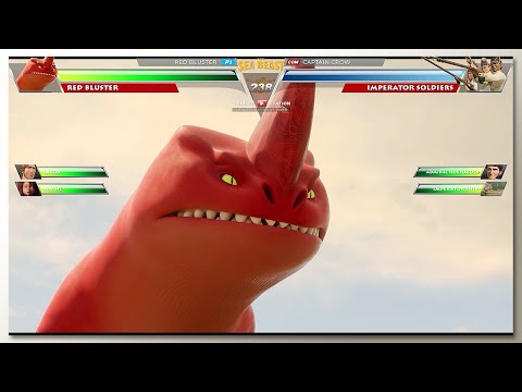 Sea Monster vs Monster Hunter Final Battle with Healthbars