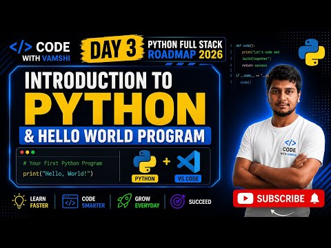 Introduction To Python Write Your First Python Program Hello World Day 3