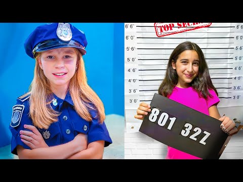 Nastya and dad in the police chase story