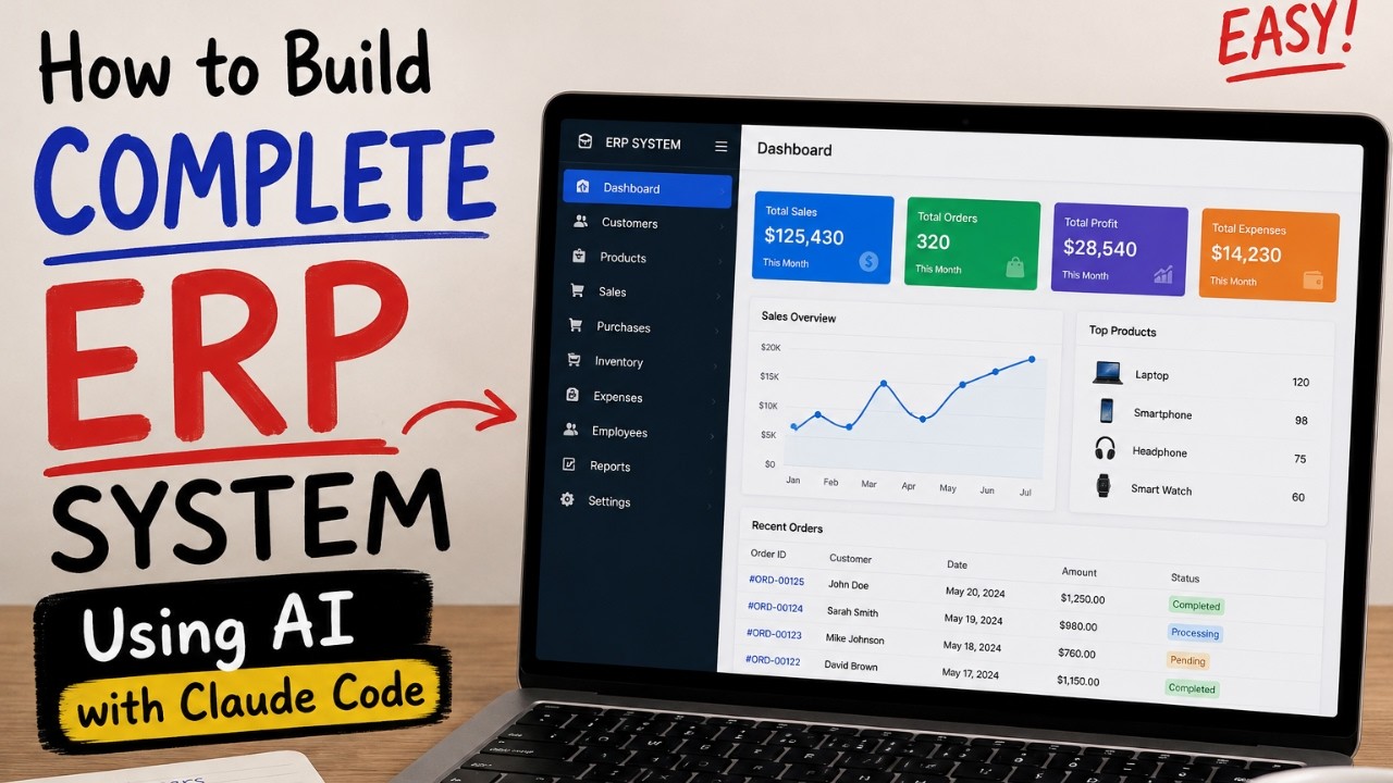 How to Build a Complete ERP System with AI Using Claude Code (Full Project)