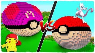 👉 Casa de POKEBALL vs casa de MASTERBALL - MINECRAFT POKEMON