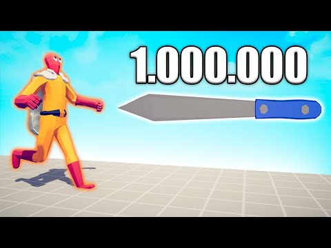 1.000.000 DAMAGE KNIFE vs UNITS - TABS | Totally Accurate Battle Simulator 2024