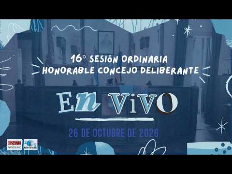 🔴 EN VIVO I 16° SESIÓN ORDINARIA DEL HCD COLÓN (BS AS) 26 DE OCTUBRE DE 2026