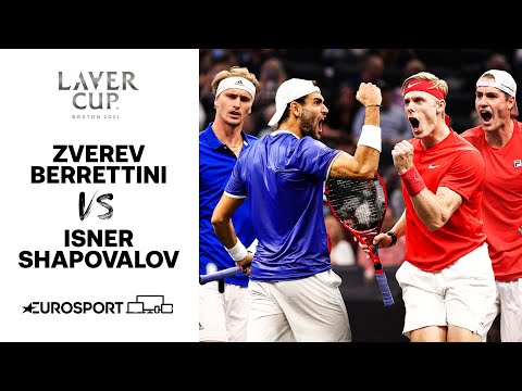 Zverev/Berrettini v Isner/Shapovalov | 2021 Laver Cup - Highlights | Tennis | Eurosport
