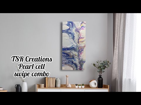 Pearl cell swipe combination. Fluid art