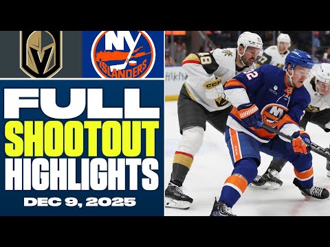 Vegas Golden Knights at New York Islanders | FULL Shootout Highlights - December 9, 2025