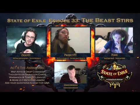 State of Exile Podcast Ep 33 Pt 1  Map Changes, Leech & Divination Cards