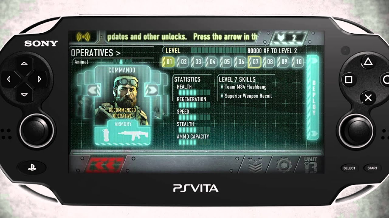 Vídeos de Treinamento de Unit 13 para PlayStation Vita – Parte 1