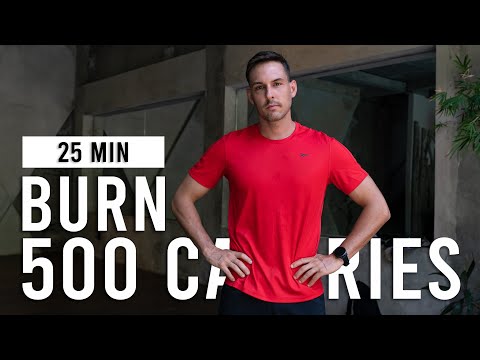 BURN 500 CALORIES with this 25 Minute Cardio HIIT Workout (Intense, No Equipment)