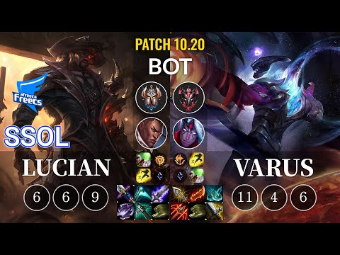 AF SSol Lucian vs Varus Bot - KR Patch 10.20