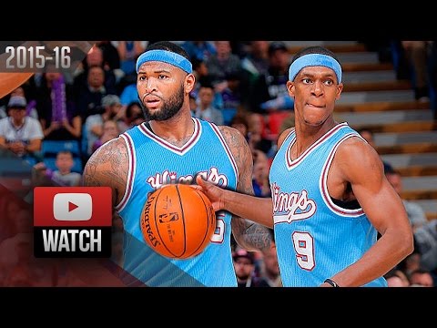 DeMarcus Cousins & Rajon Rondo Full Highlights vs Nuggets (2016.02.19) - DOMINANT!