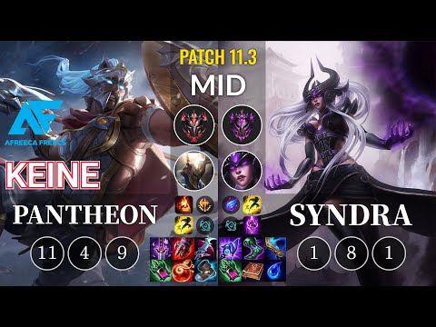 AF Keine Pantheon vs Syndra Mid - KR Patch 11.3