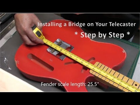 Installing a Telecaster Bridge on an Electric Guitar-Step by Step: Red Fender Telecaster Parts Build