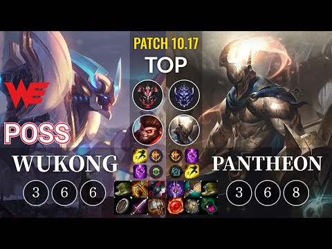 WE Poss Wukong vs Pantheon Top - KR Patch 10.17