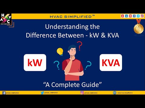 Difference between kW & KVA (kilowatts & kilovolt amperes) - “A Complete Guide”