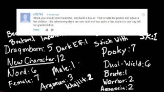 New Skyrim Series - YOUR VOTES TALLIED - What My Next Playthrough Will Be - Vox Populi