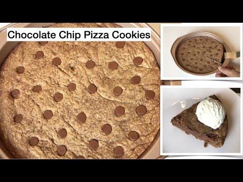 Chocolate Chip Pizza Cookies Recipe | Chocolate Chip Cookies Cake Recipe | Pizza Hut Style Cookies.