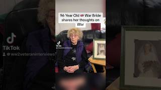 “War is a terrible thing” 96 Year Old 🇬🇧 War Bride shares her thoughts on War