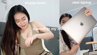 bought a new laptop, shopee budol recos + hair transformation + online class
