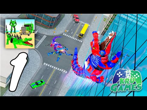 Crocodile Robot Car Transforming Mega Robot Games Gameplay #1 All Levels (Android, IOS)