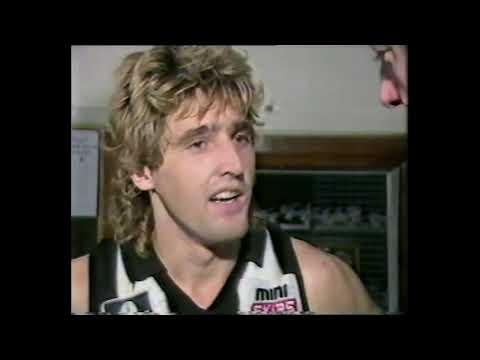 Darren Handley interview by Peter Landy after the game 1986 Round 11 - Collingwood vs Fitzroy