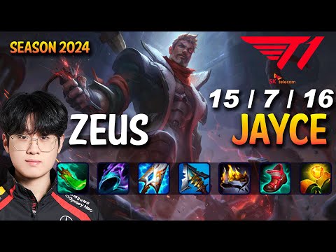 T1 Zeus JAYCE vs WUKONG Top - Patch 14.5 KR Ranked GRANDMASTER | lolrec