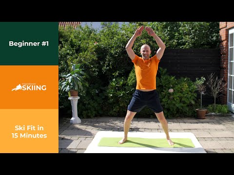 SKI FIT IN 15 MINUTES // BEGINNER WORKOUT #1 | Dry land training for skiing