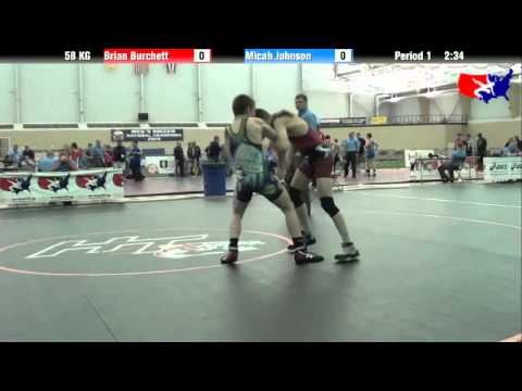 Brian Burchett vs. Micah Johnson at 2013 ASICS FILA Cadet Nationals - GR