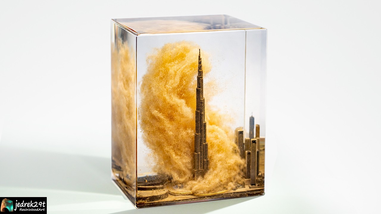 Burj Khalifa in Sandstorm. Epoxy Resin DIORAMA
