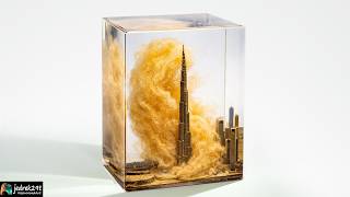 Burj Khalifa in Sandstorm. Epoxy Resin DIORAMA