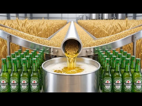 Inside The Factory: How Grains Are Transformed Into Premium Bottles Of Heineken Beer (Full Process)