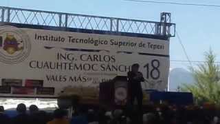 preview picture of video 'Conferencia Carlos Cuauhtémoc Sánchez, Instituto Tecnológico Superior de Tepexi de Rodríguez, Puebla'