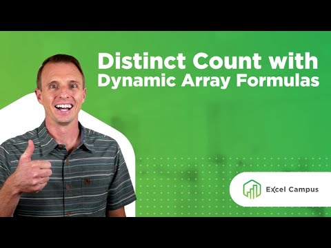 Get A Distinct Count Report With Dynamic Array Formulas