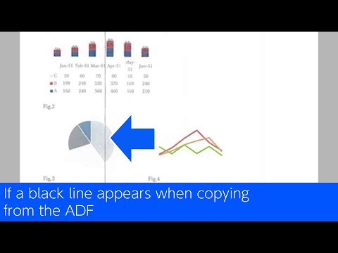 If a black line appears when copying from the ADF 