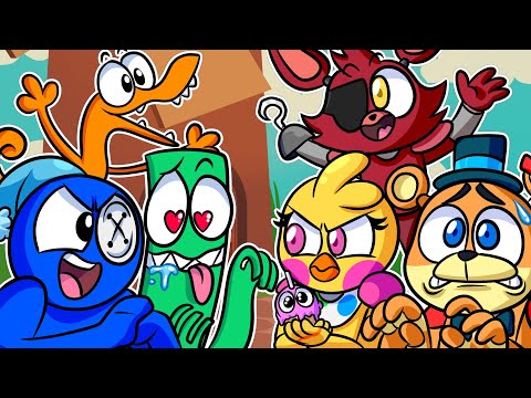 FNAF VS RAINBOW FRIENDS "Friends To Your End'' 🎶  FNF Rainbow Friends Animation