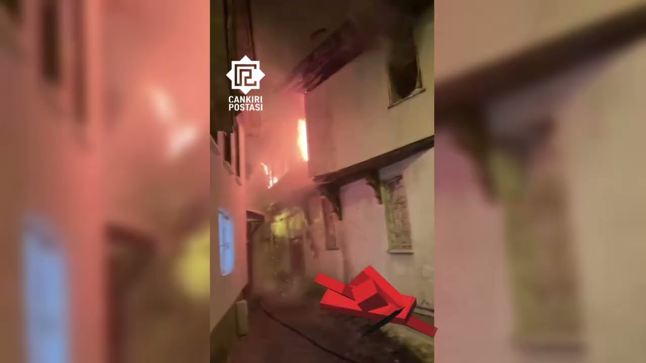 Çankırı’da Mimar Sinan Mahallesi’nde gece yarısı korkutan yangın
