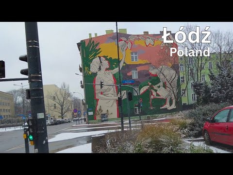 Winter and First Snow in Poland in Łódź City | Łódź Book Fair 2025