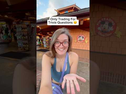 Disney Trivia Pin Trading 🤓 #disneyworld #waltdisneyworld #disneypins #orlando #disneyparks