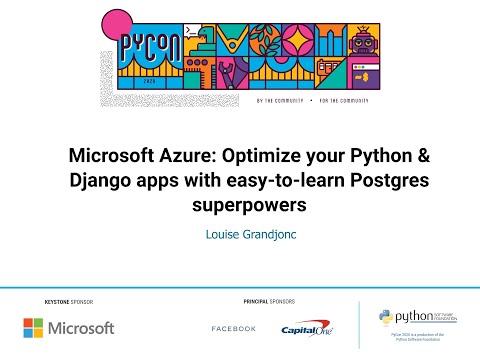 Sponsor Workshop: Louise Grandjonc - Optimize Python & Django apps with Postgres superpowers