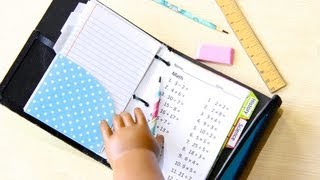 How to Make a Doll School Supplies: Binder | Doll Crafts - Doll Crafts