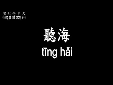 【唱歌學中文】►張惠妹 / 聽海◀ ► A Mei / Listening to the sea ◀『漂泊的你 狂浪的心 停在哪裡』【動態歌詞中文、拼音Lyrics】