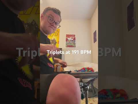 Triplets at 191 BPM #drummer #practice #music