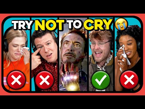 YouTubers React To TRY NOT TO CRY Challenge