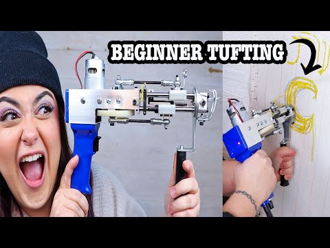 TUFTING FOR THE VERY FIRST TIME! Beginner Tufting & Making Some NEWBIE MISTAKES!