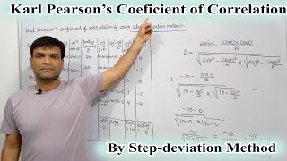 | Karl Pearson's Coefficient of Correlation | | Step Deviation Method | Class 11  | B.Com |