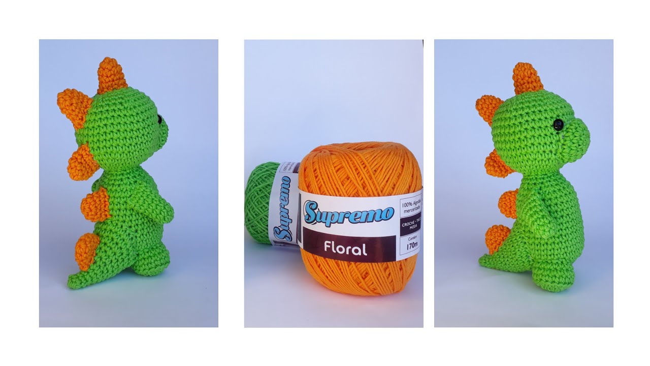 Dino amigurumi | Recebidos Supremo fios